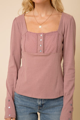Rose All Day- Mauve Top