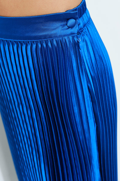 The Lucy Pleated Skirt (Blue)