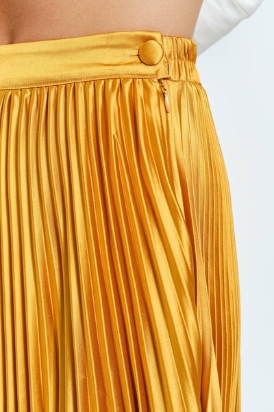 The Lucy Pleated Skirt (Gold)