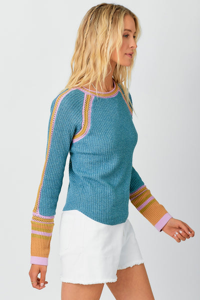 Raglan Sweater (Teal Blue)