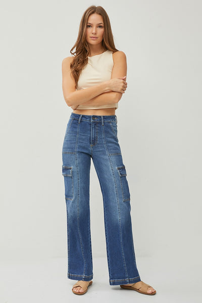 PLUS High Rise Cargo Jeans