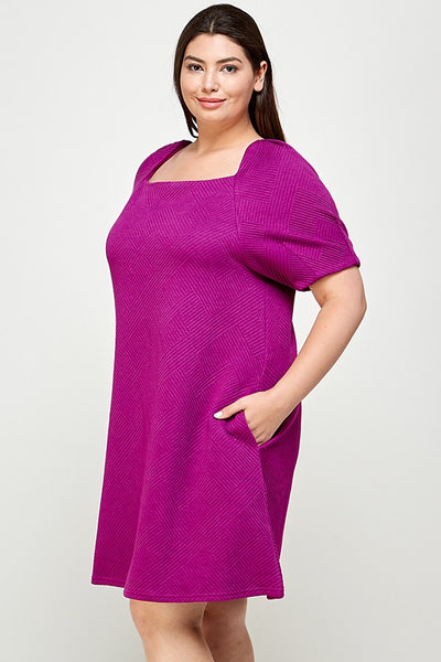 Chelsey Purple Dress-Plus