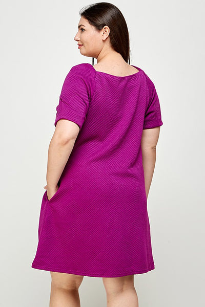 Chelsey Purple Dress-Plus