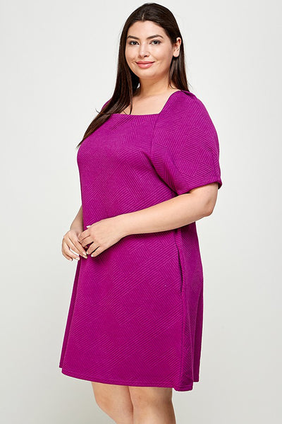 Chelsey Purple Dress-Plus