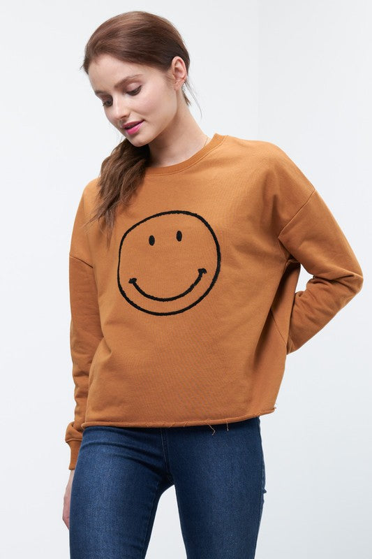 Don't Worry Be Happy-Sweatshirt (CAMEL)