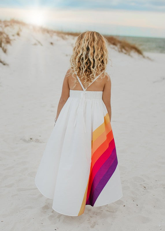 knee length dresses for ladies Rainbow Hi Low Sundress – SweetFire Boutique